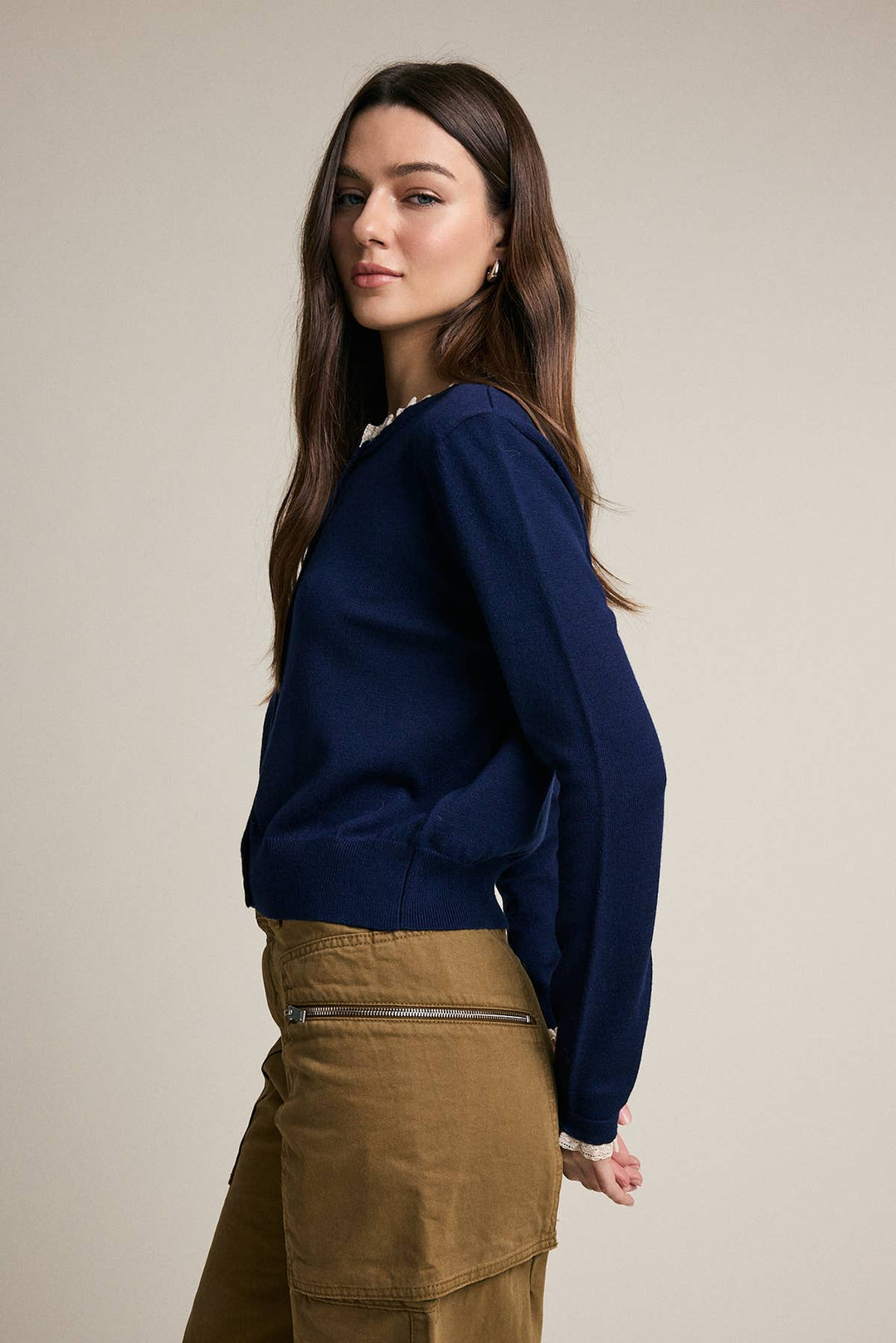 Lace Trim Cardigan