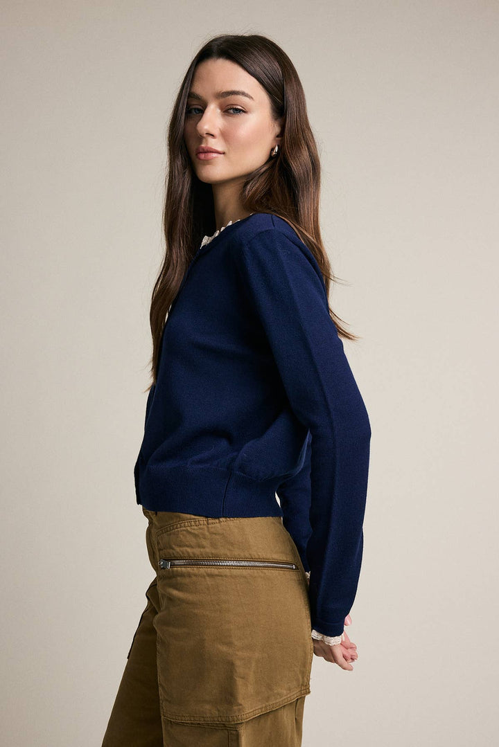 Lace Trim Cardigan