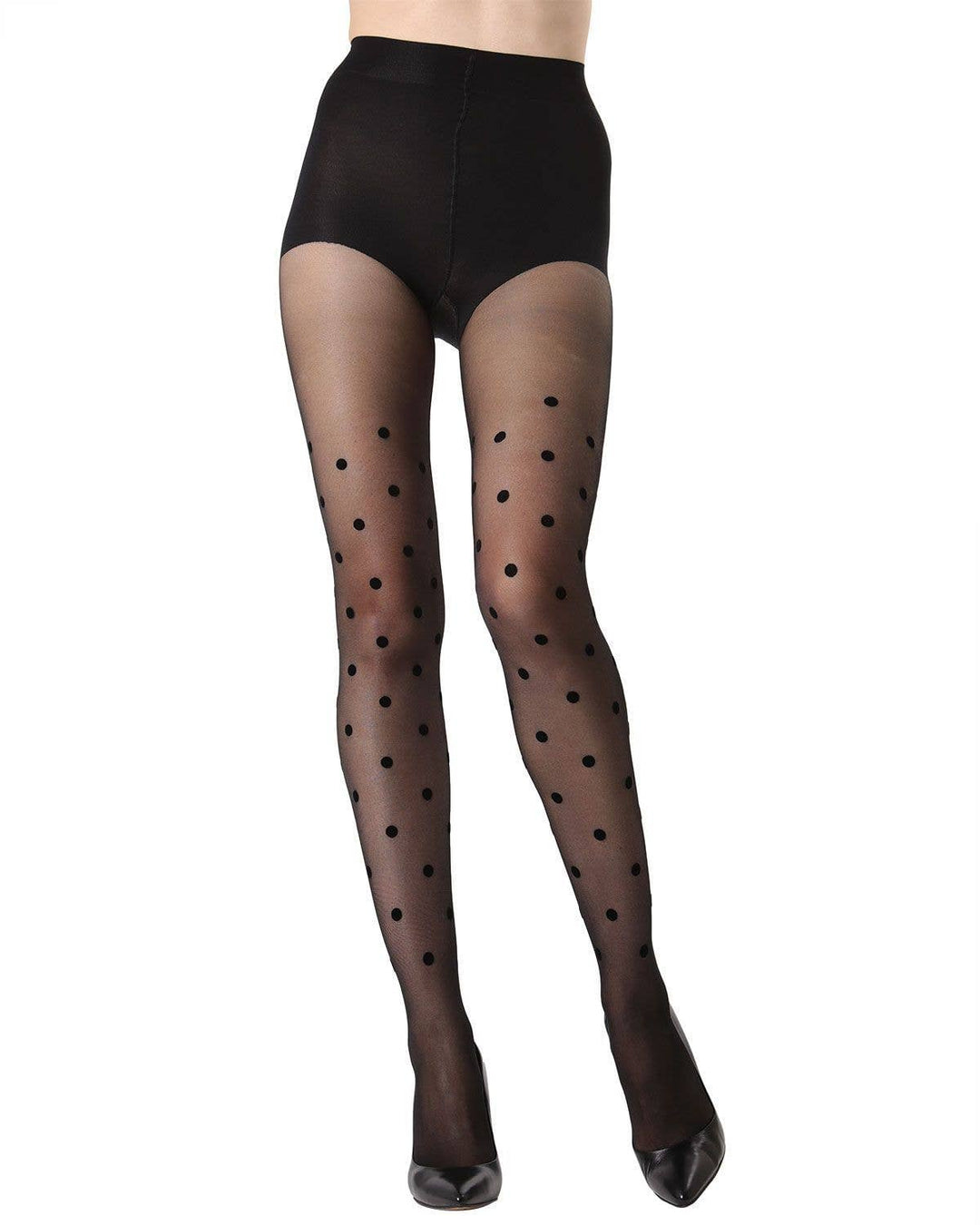 MeMoi Dot Flocked Sheer Tights