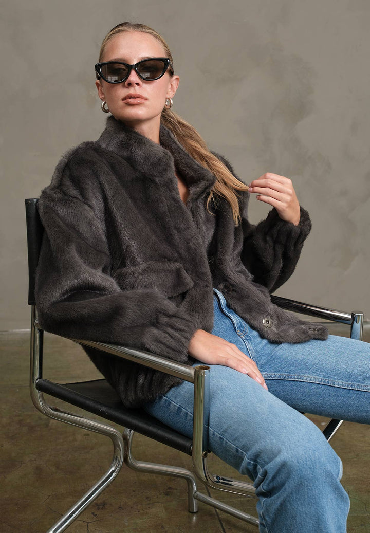 Faux Mink Jacket