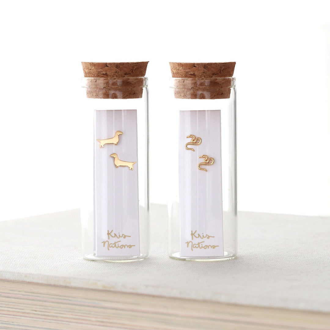 Tiny Snake Stud Earrings