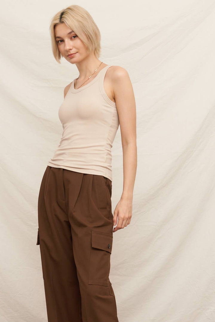Scoop Neck Tank with Built-In Bra