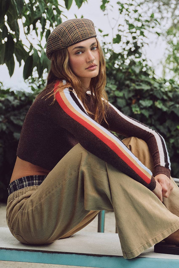 Rylee Contrast Stripe Sweater