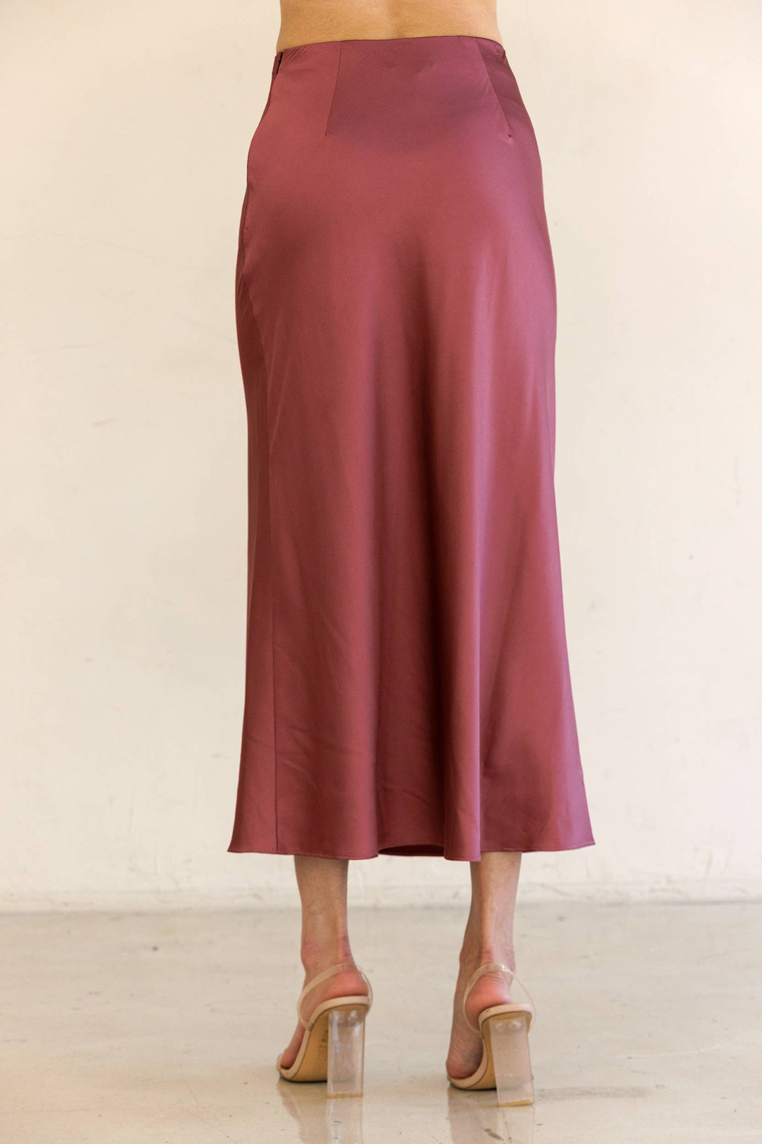 Satin Midi Skirt