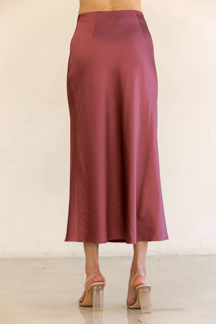 Satin Midi Skirt