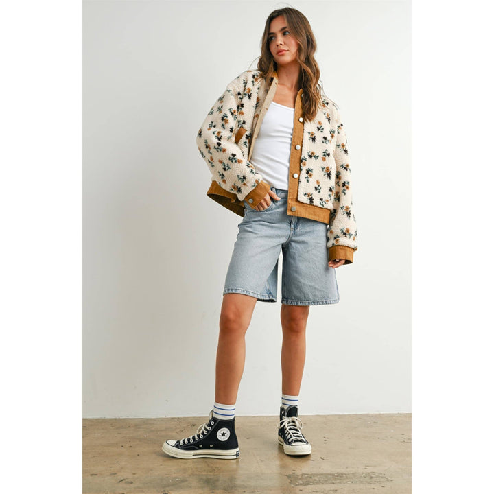 Floral Mix Media Jacket