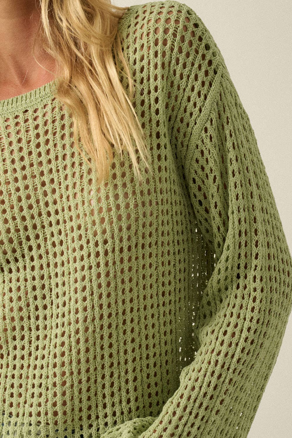 Crochet Sheer Loose Fit Sweater