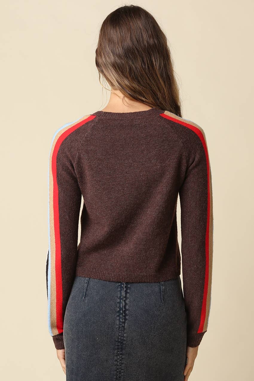 Rylee Contrast Stripe Sweater