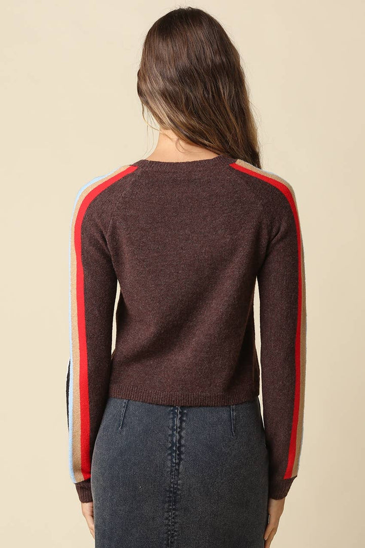 Rylee Contrast Stripe Sweater