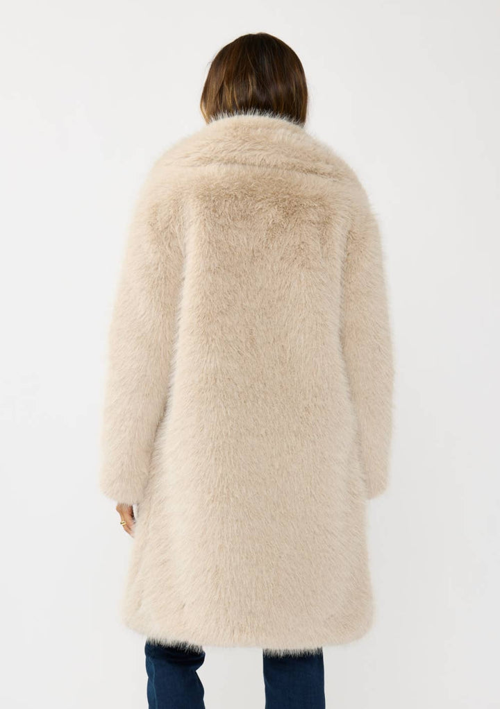 Plush Longline Faux Fur Coat