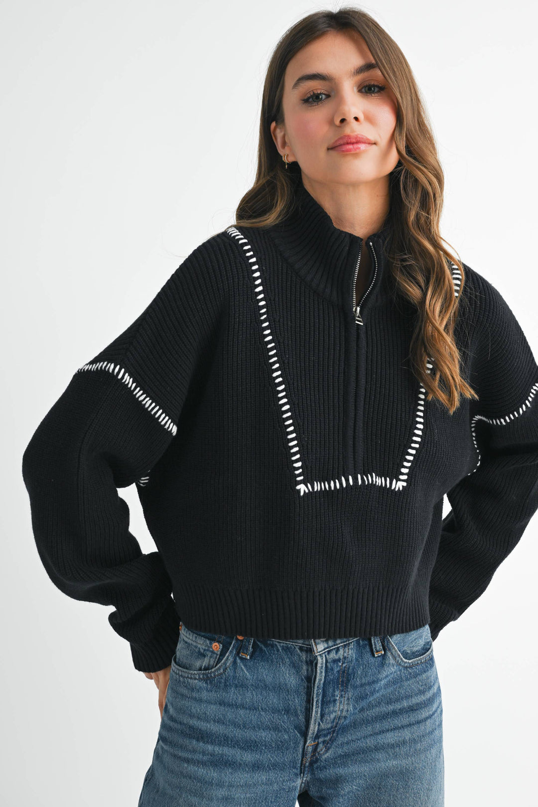 The Contrast Stitch Quarter-Zip