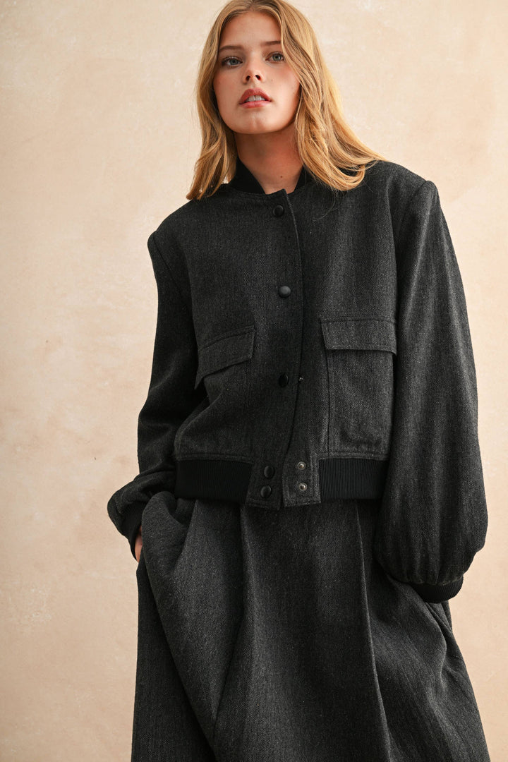 Two Tone Bomber Jacket