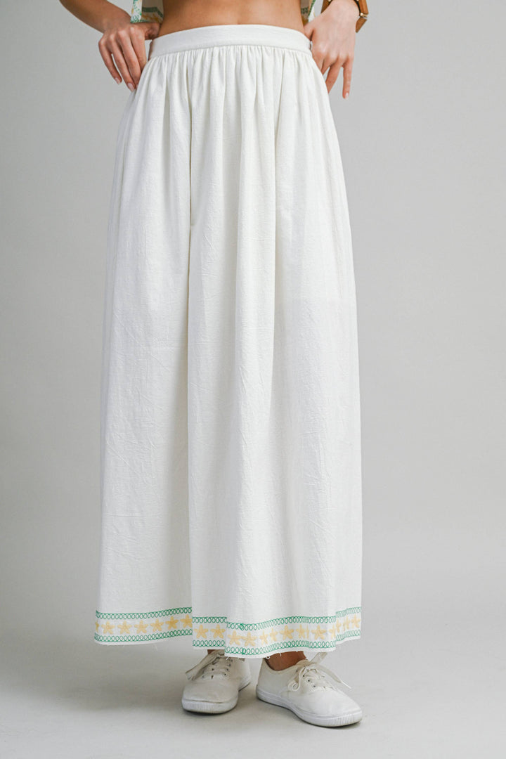 Embroidered Maxi Skirt