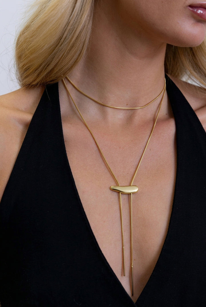 Two-Tone Western Bolo Necklace