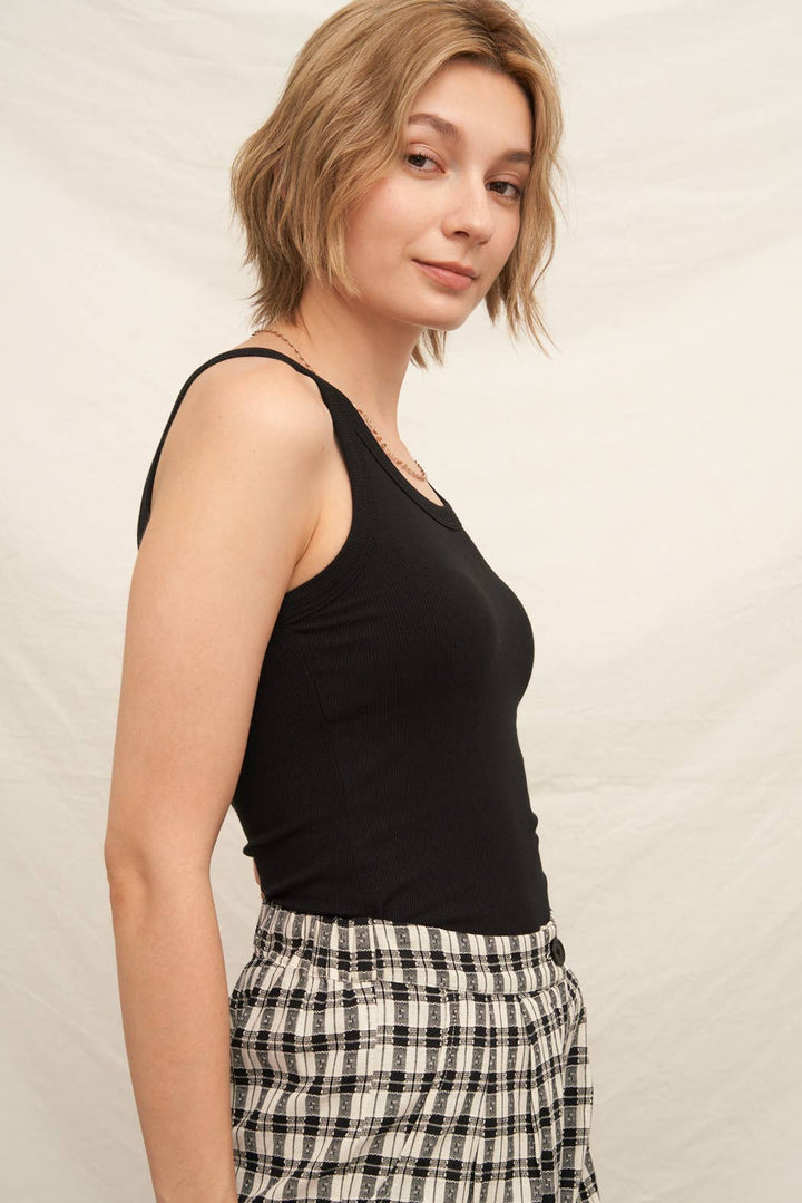 Scoop Neck Tank with Built-In Bra