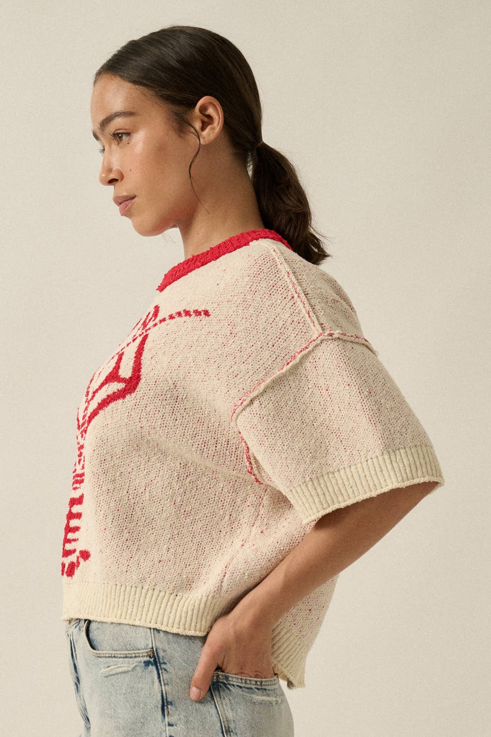 Lobster Exposed Seam Sweater