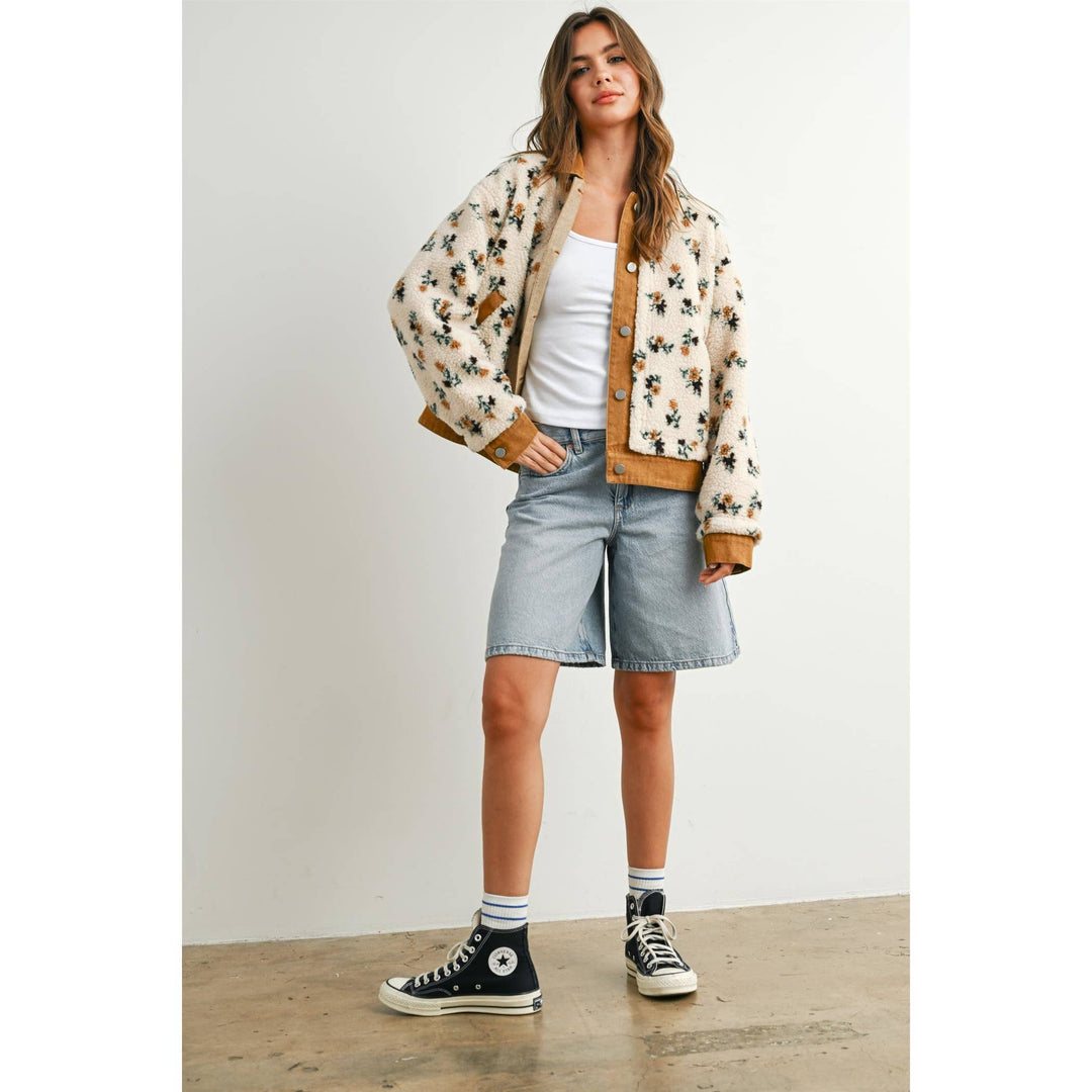 Floral Mix Media Jacket