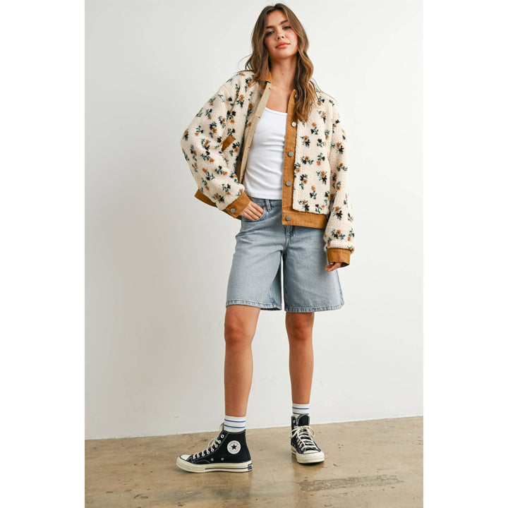 Floral Mix Media Jacket