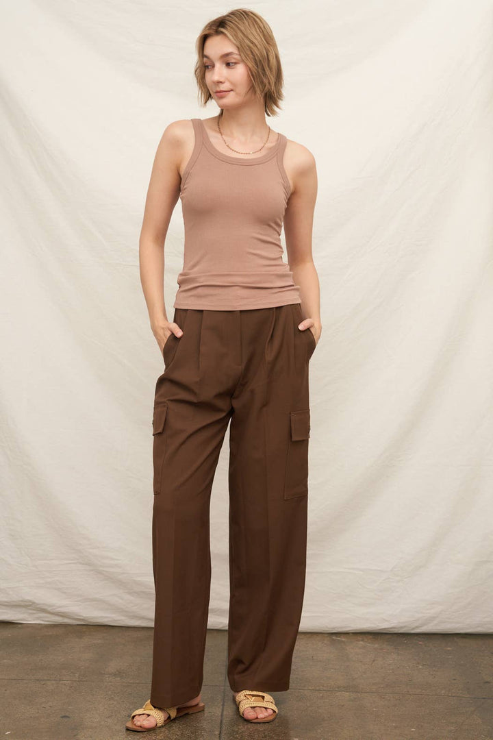 Scoop Neck Tank with Built-In Bra