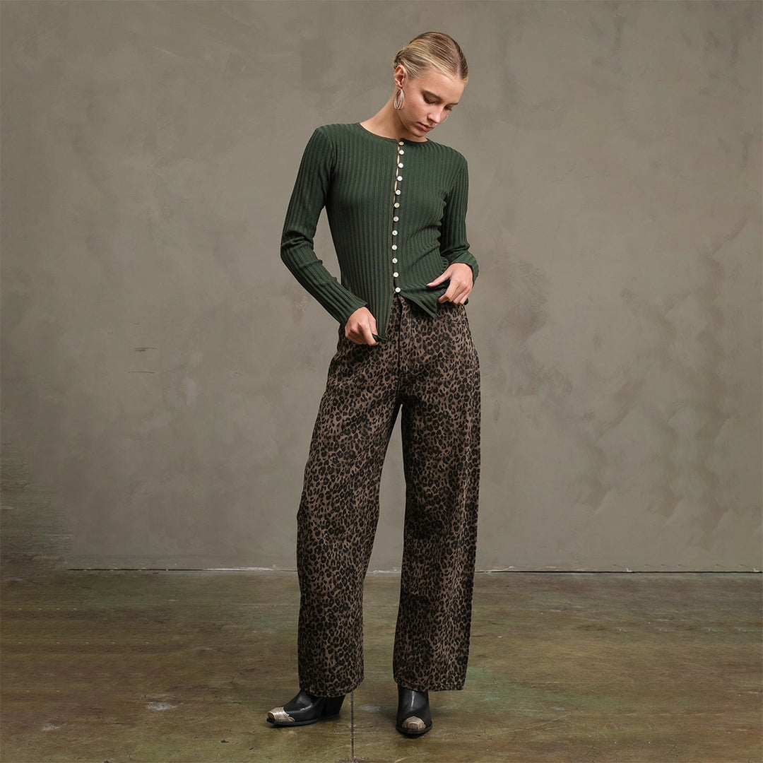 Slim Fit Knit Button Top