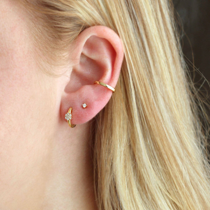 Twinkle Blossom Hoop Earrings