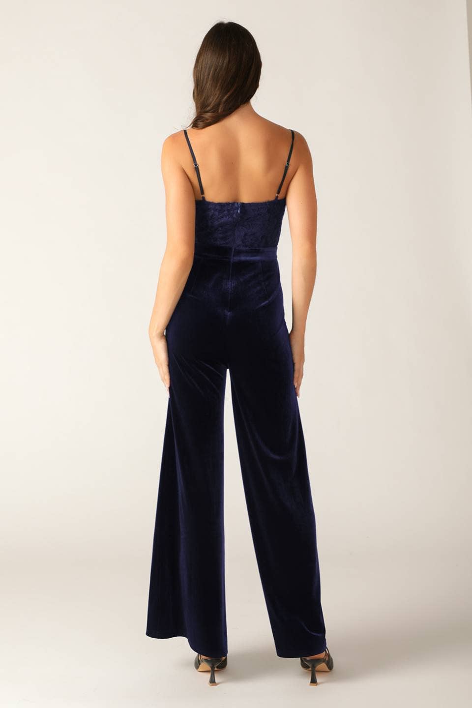 Lace Velvet Corset Jumpsuit