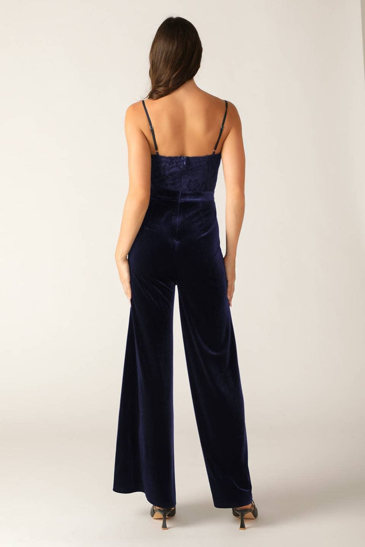 Lace Velvet Corset Jumpsuit