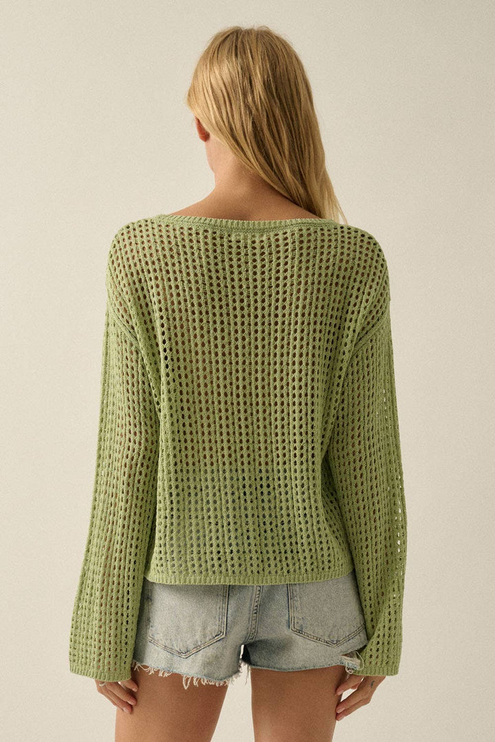 Crochet Sheer Loose Fit Sweater