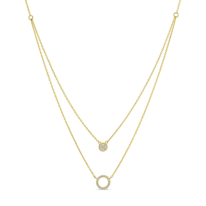 Round Pave Double Appeal Necklace