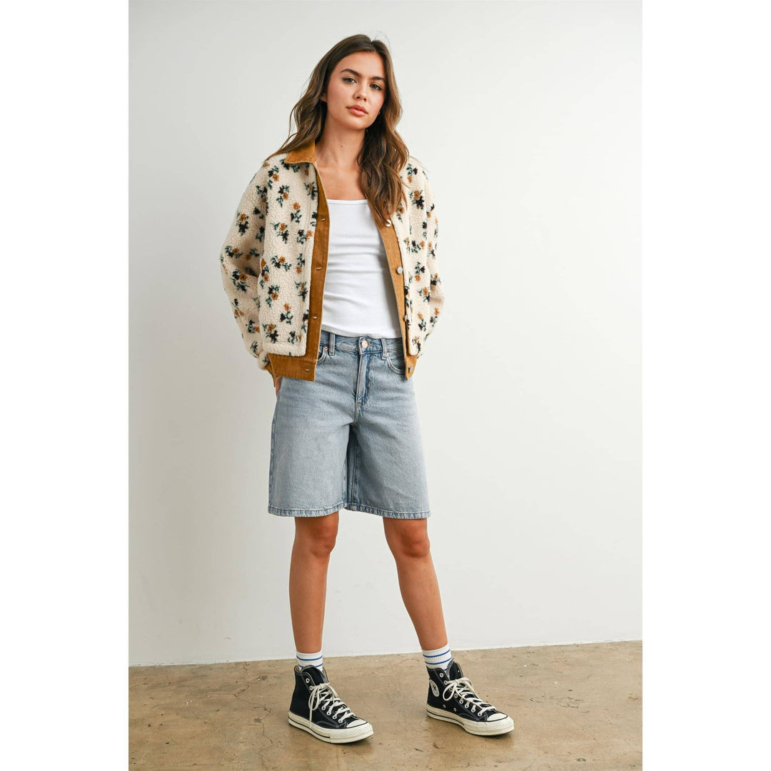 Floral Mix Media Jacket