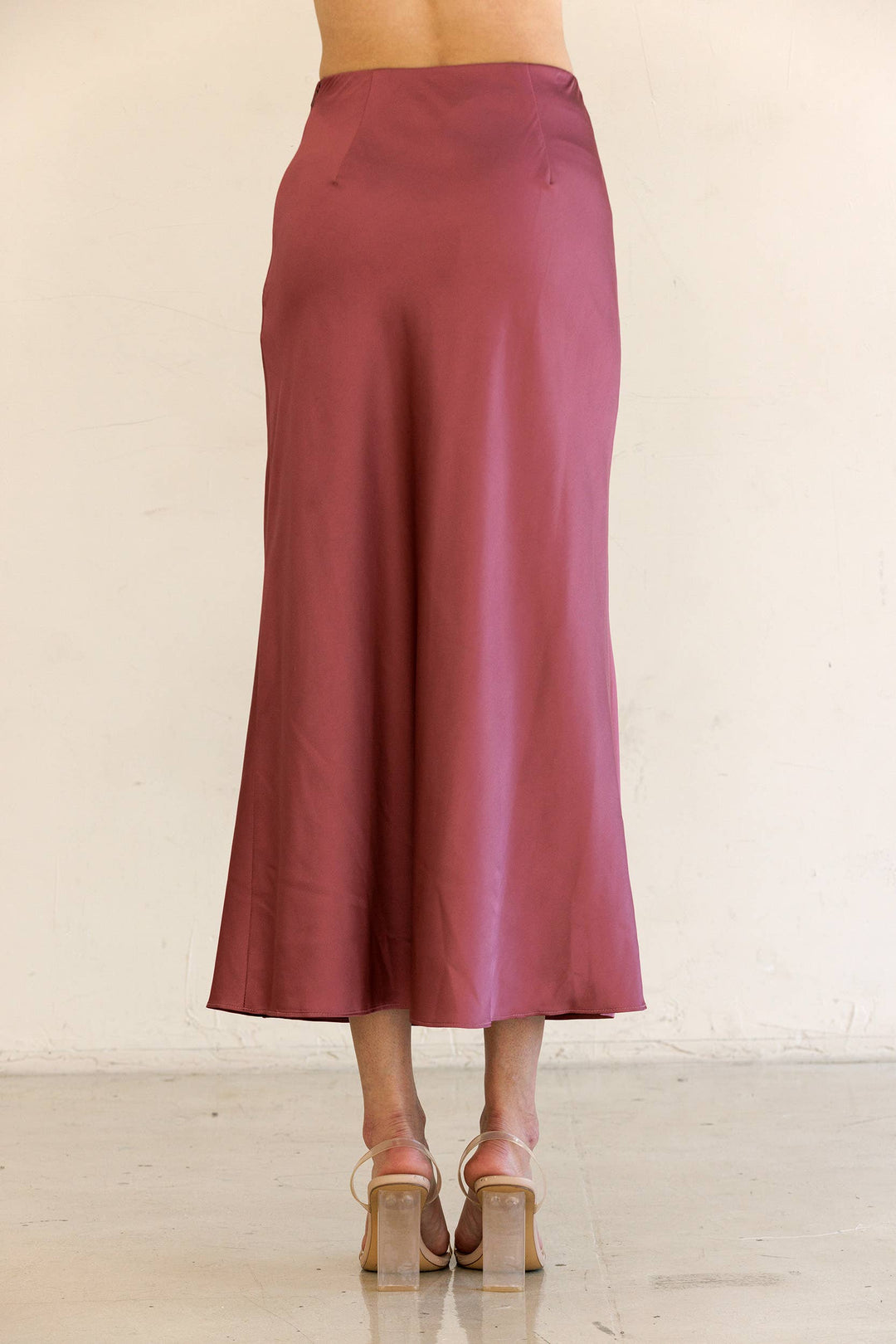 Satin Midi Skirt