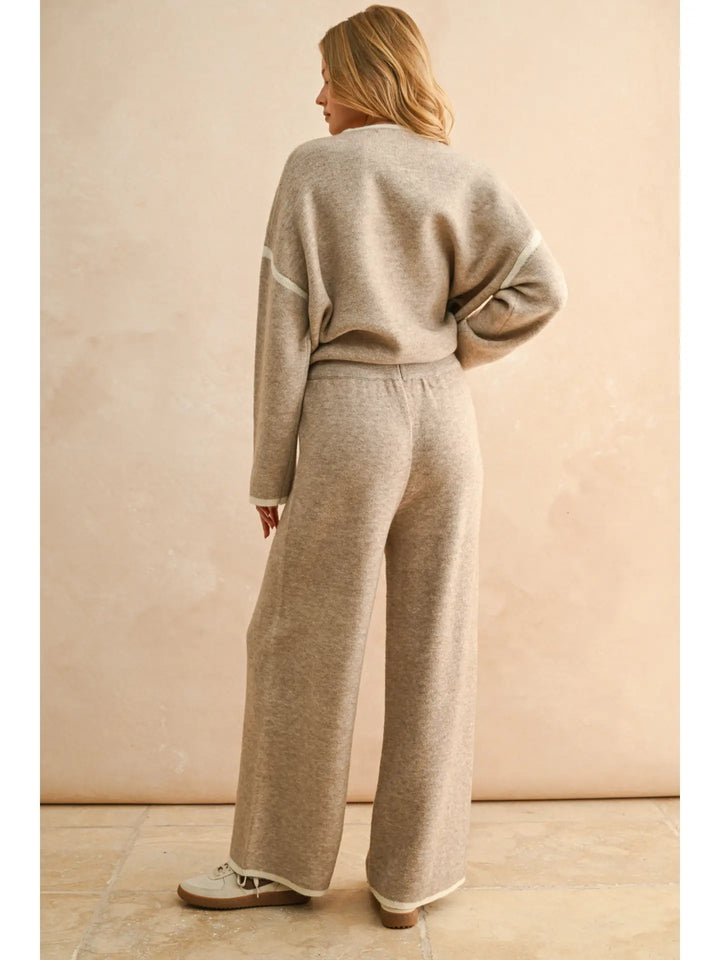 Wide Leg Sweater Pants