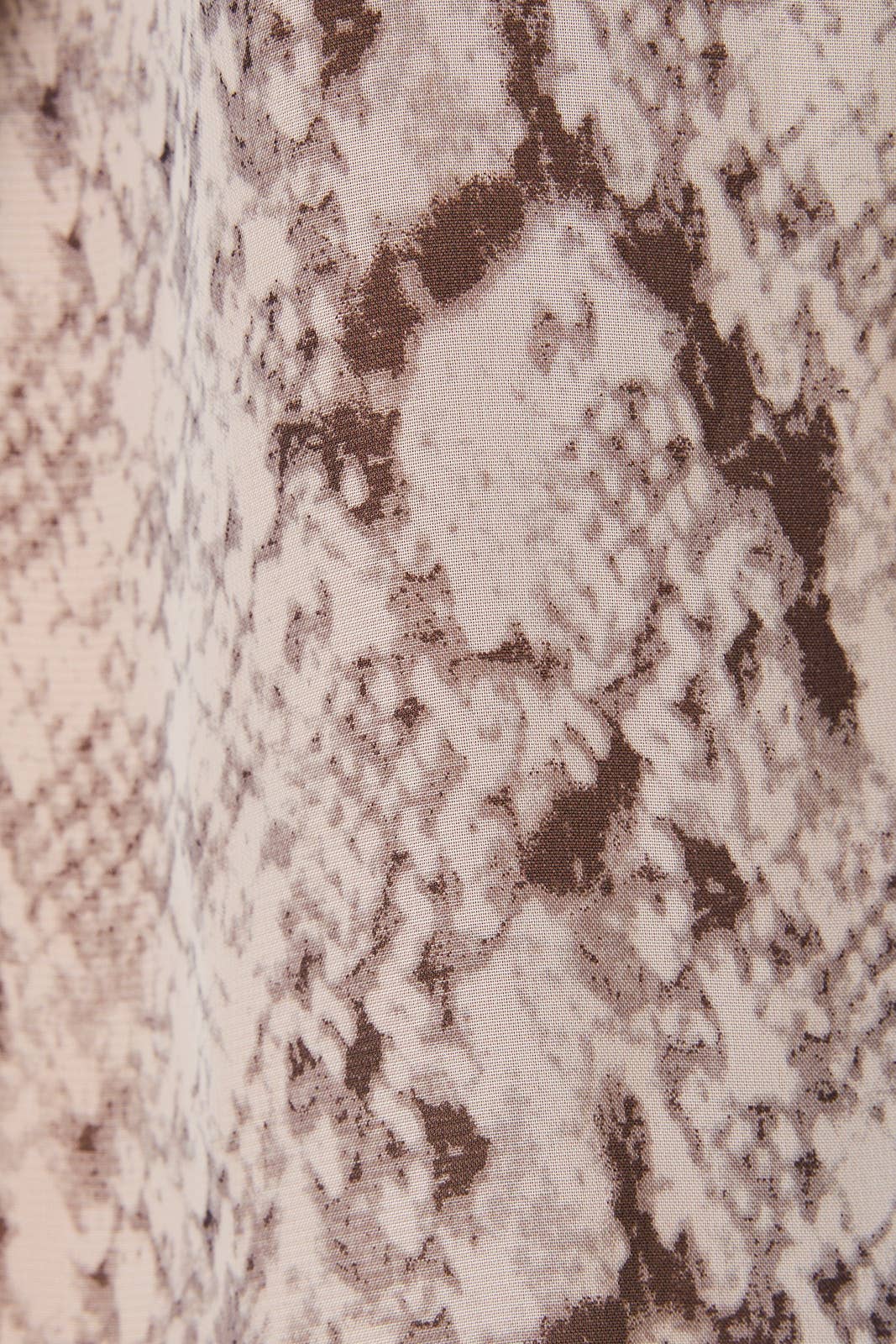 Snake Print Mesh Blouse