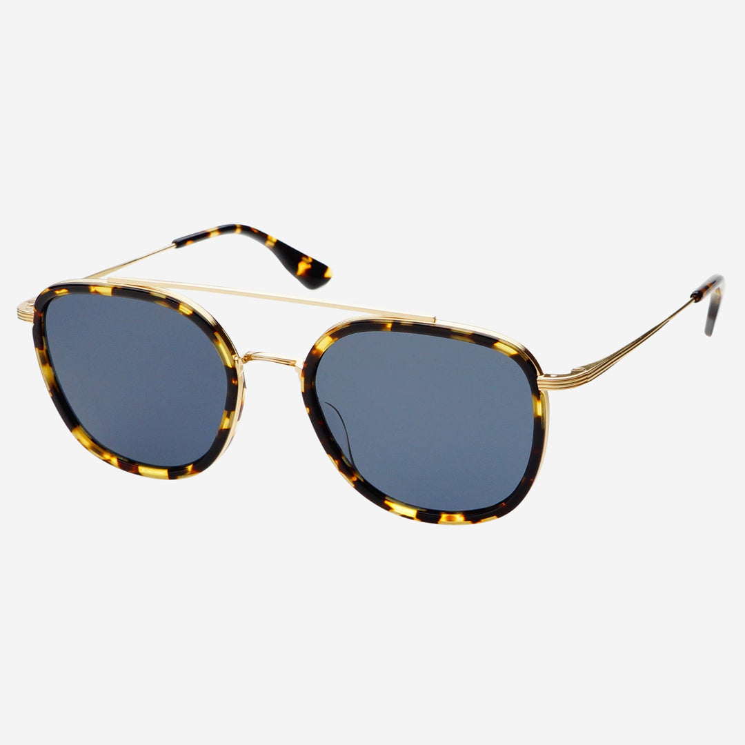 Weston Round Sunglasses: Yellow Tortoise / Gray