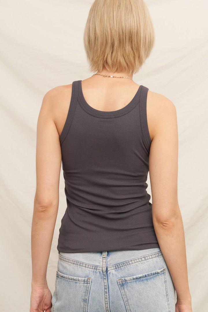 Scoop Neck Tank with Built-In Bra