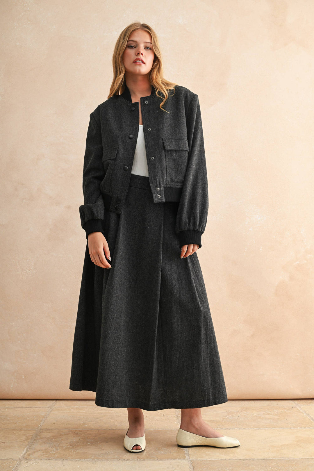 Two Tone Bomber Jacket