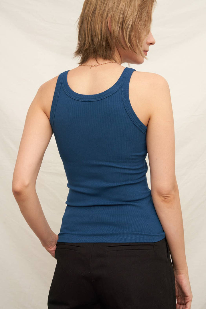 Scoop Neck Tank with Built-In Bra