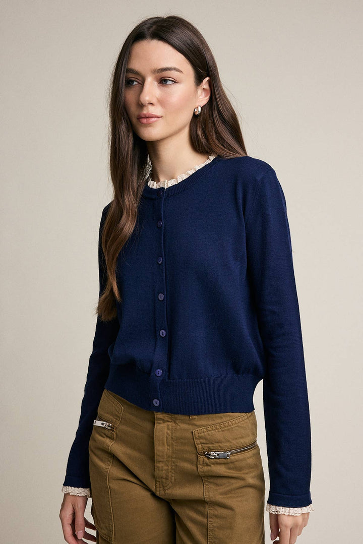 Lace Trim Cardigan