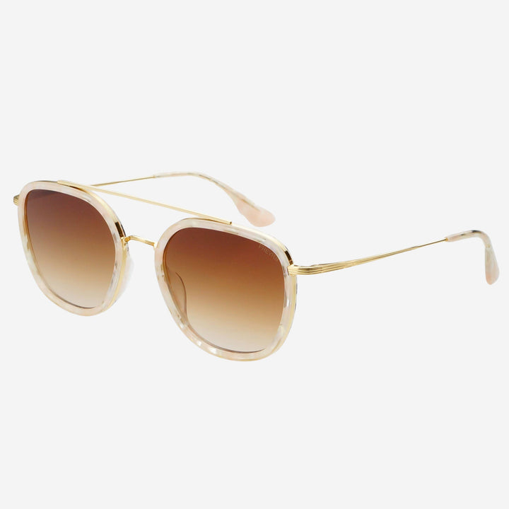Weston Round Sunglasses: Light Pink / Brown