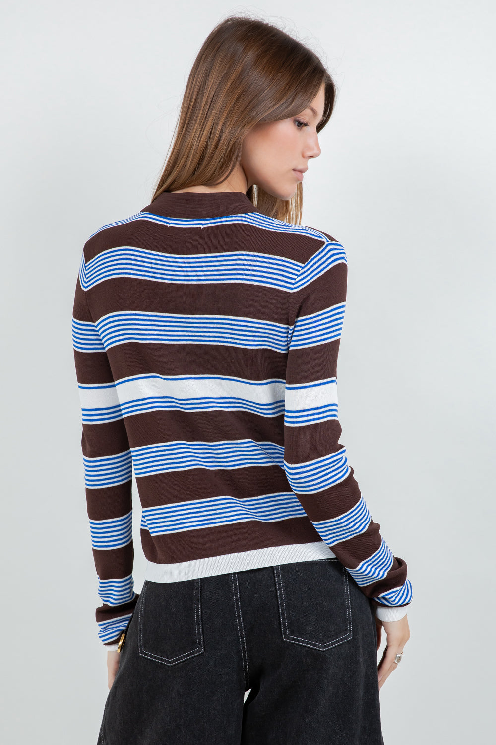 Striped Knitted Cardigan