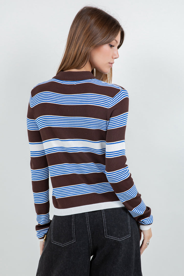 Striped Knitted Cardigan