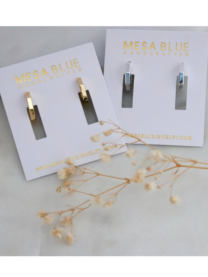 Hexagon Huggie Hoop Earrings