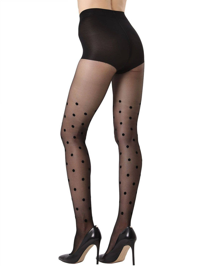 MeMoi Dot Flocked Sheer Tights