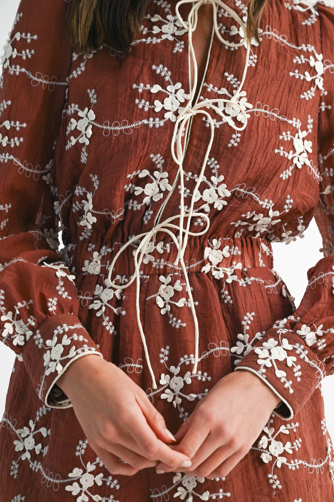 Floral Embroidered Romper