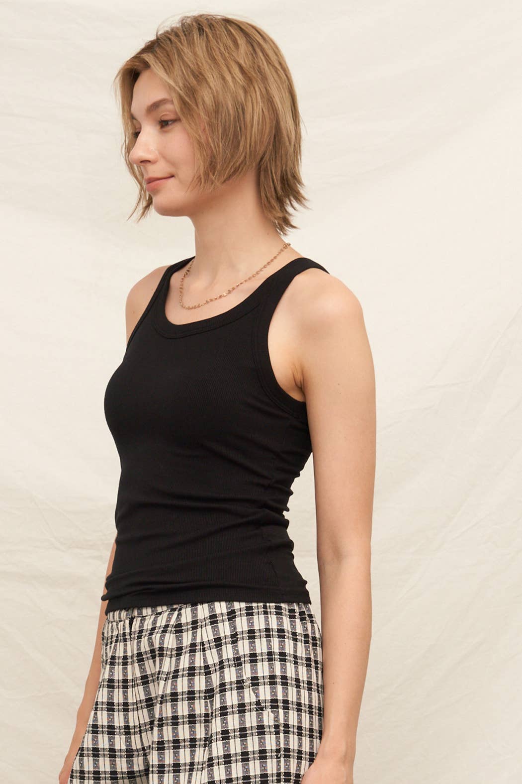Scoop Neck Tank with Built-In Bra