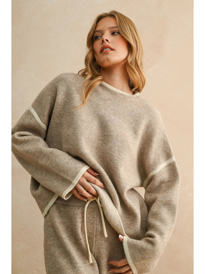 High Neck Sweater Top