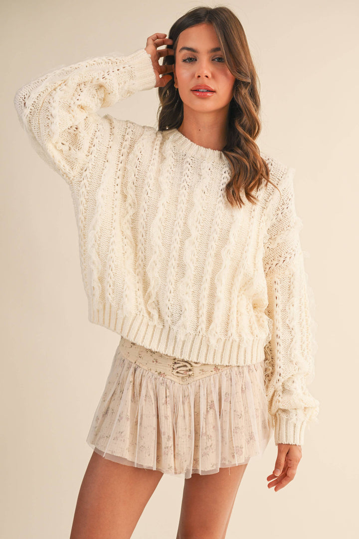 Lace Trim Sweater