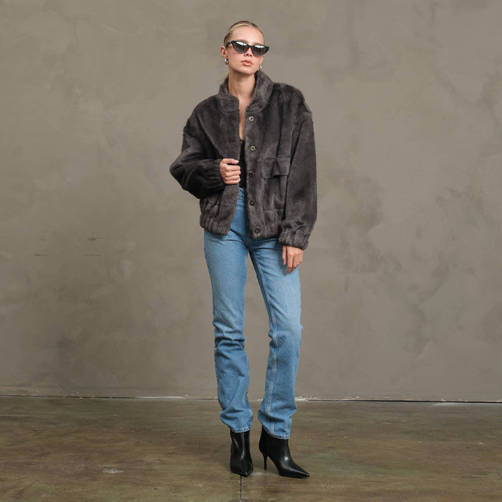 Faux Mink Jacket