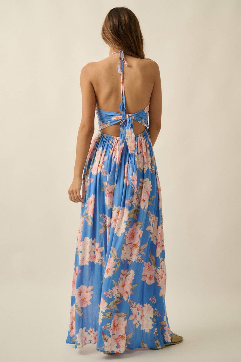 Floral Print Halter Dress