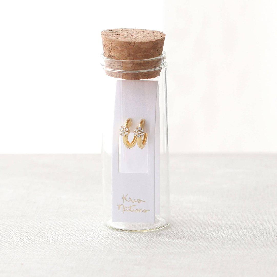 Twinkle Blossom Hoop Earrings